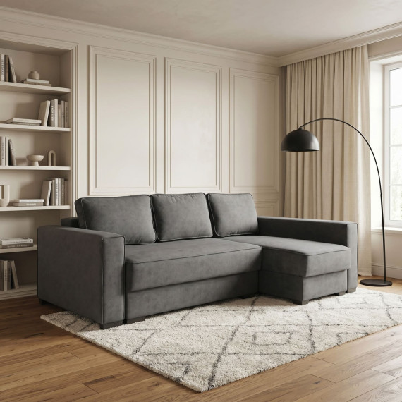 დივანი HOBEL CORNER LIZA PLUS F/P DARK GREY JAGUAR 9 R (5)
