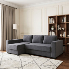 диван HOBEL CORNER LIZA PLUS F/P DARK GREY LEONARDO 15 L (5)