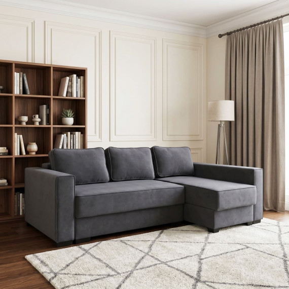 диван HOBEL CORNER LIZA PLUS F/P DARK GREY LEONARDO 15 R (5)