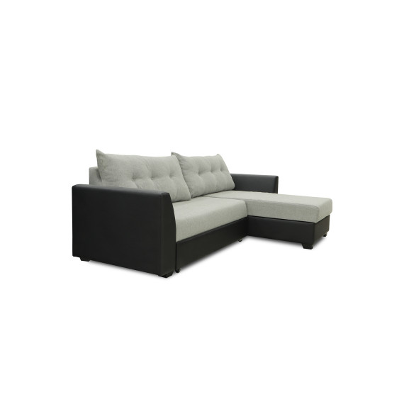 დივანი HOBEL CORNER MODERN LUXE BLACK 4503/ LIGHT GREY ASTERI 3 (4)