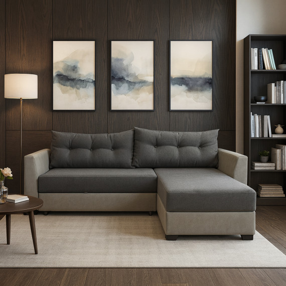 დივანი HOBEL CORNER MODERN LUXE LIGHT GREY 8409/ GREY ASTERI 5 (4)