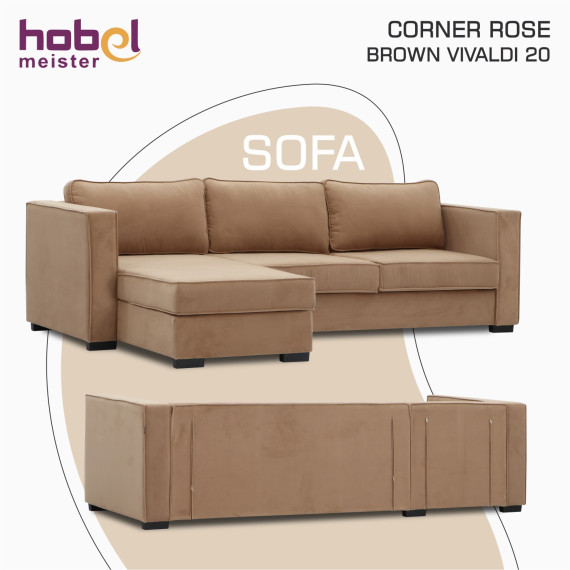 დივანი HOBEL CORNER ROSE BROWN VIVALDI 20 (4)