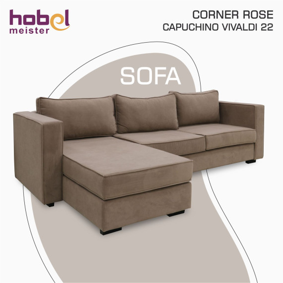 დივანი HOBEL CORNER ROSE CAPUCHINO VIVALDI 22 (4)
