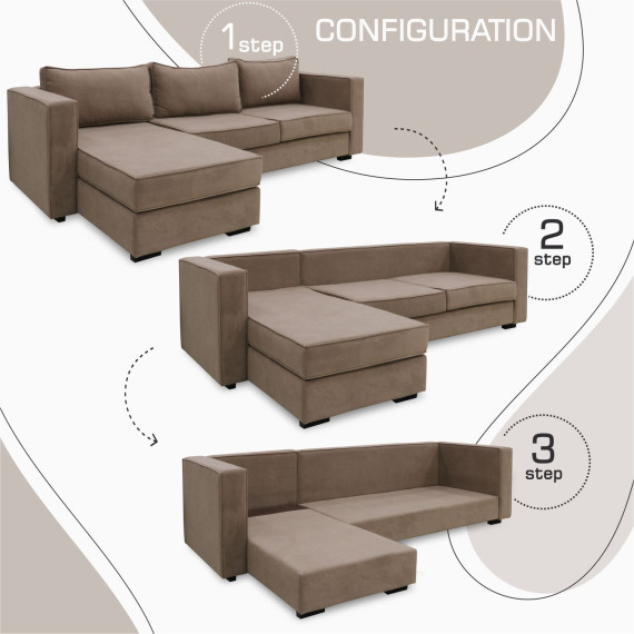 დივანი HOBEL CORNER ROSE CAPUCHINO VIVALDI 22 (4)