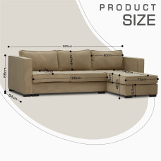 sofa HOBEL CORNER ROSE LIGHT BROWN VIVALDI 21 (4)