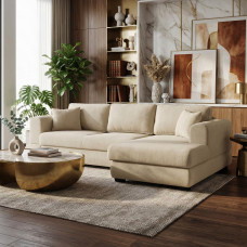 sofa HOBEL CORNER SIDNEY PLUS CREAM  BUKLE 4 R (3)