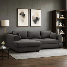 диван HOBEL CORNER SIDNEY PLUS DARK CAPPUCCINO BUKLE 7 L (3)