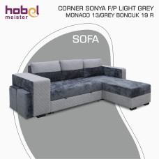 sofa HOBEL CORNER SONYA F/P LIGHT GREY MONACO 13/GREY BONCUK 19 R (5)