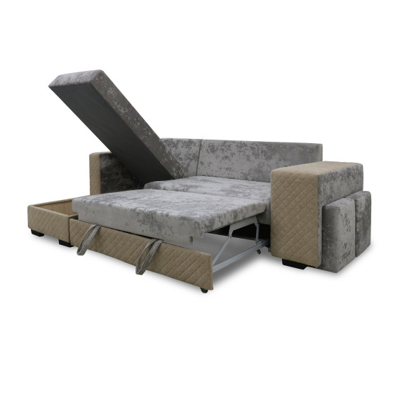 sofa HOBEL CORNER SONYA F/P LIGHT CAPPUCCINO MONACO 4/CREAM BONCUK 6 L (5)