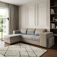 sofa HOBEL CORNER SONYA F/P LIGHT CAPPUCCINO MONACO 4/CREAM BONCUK 6 L (5)