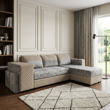 sofa HOBEL CORNER SONYA F/P LIGHT CAPPUCCINO MONACO 4/CREAM BONCUK 6 R (5)