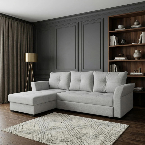 დივანი HOBEL CORNER TEXAS F/P LIGHT GREY BEATTO 1069 L (5)