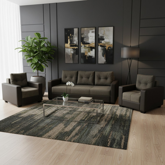 гарнитур HOBEL ERICA 3+1+1 BROWN 3673/ DARK BROWN JAGUAR 18 (6)