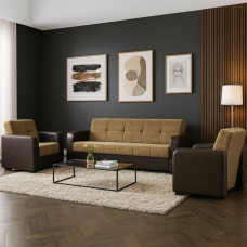 гарнитур HOBEL FROST 3+1+1 F/R COFFEE V460/HONEY LAIM 8 (4)