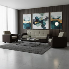 გარნიტური HOBEL FROST 3+1+1 F/R COFFEE V460/LIGHT BROWN ASTERI 12 (4)