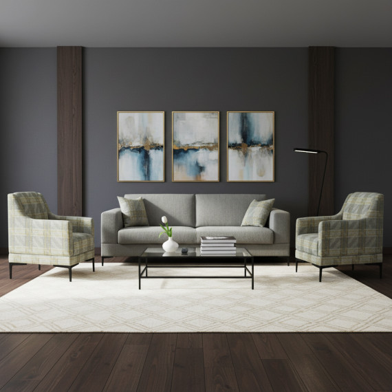 გარნიტური HOBEL GLORIA 3+1+1 GREY SCANDI 18/ BENORRY 1005 (3)