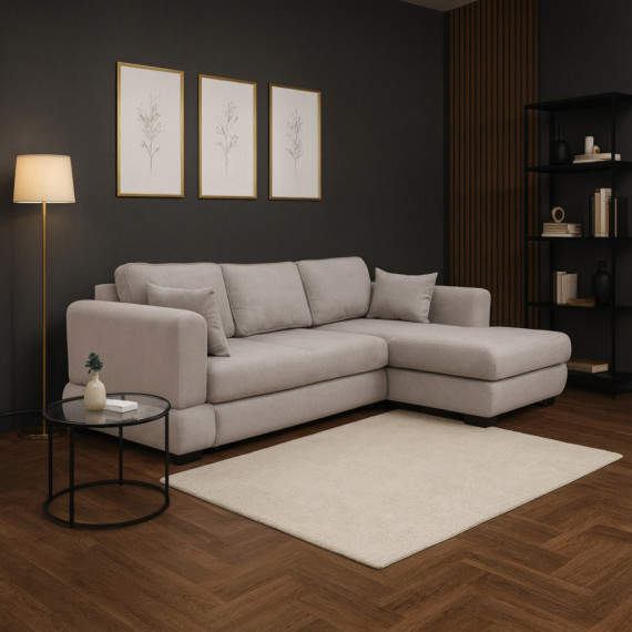 დივანი HOBEL CORNER SIDNEY PLUS F/Z GREY BUKLE 9 R (3)