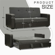 sofa HOBEL KATRIN VENECIA TONG GREY /DARK GREY SCANDI 22 (2)