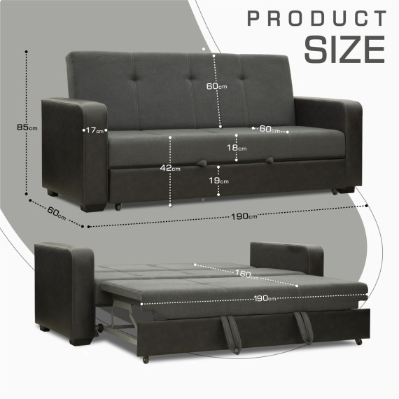 დივანი HOBEL KATRIN VENECIA TONG GREY /DARK GREY SCANDI 22 (2)