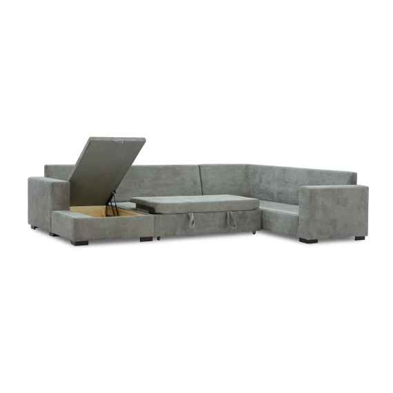 sofa HOBEL CORNER JASMIN F/R LIGHT GREY BELLA 13 / GONZA 1002/ BENORRY 1005 R (7)