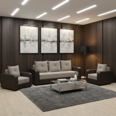 გარნიტური HOBEL KATRIN 3+1+1 BROWN 3673/ CAPPUCCINO CATALANA 4 (6)