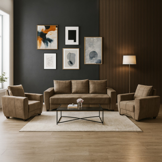 гарнитур HOBEL LI 3+1+1 BROWN CATALANA 5 (5)