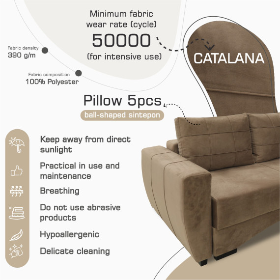 гарнитур HOBEL LI 3+1+1 BROWN CATALANA 5 (5)