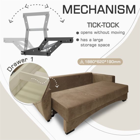 гарнитур HOBEL LI 3+1+1 BROWN CATALANA 5 (5)