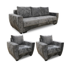 sofa set HOBEL LI 3+1+1 F/P GREY MONACO 14 (5)