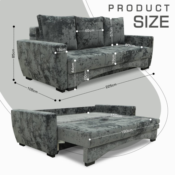 დივანი HOBEL LI DARK GRAY MONACO 15 (3)