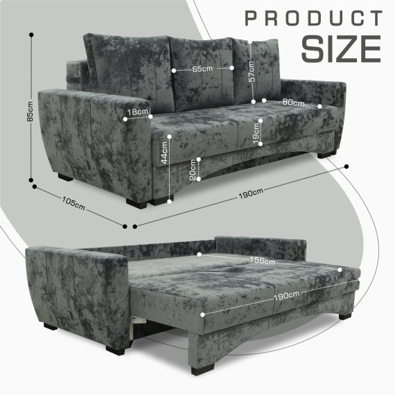 დივანი HOBEL LI DARK GRAY MONACO 15 (3)