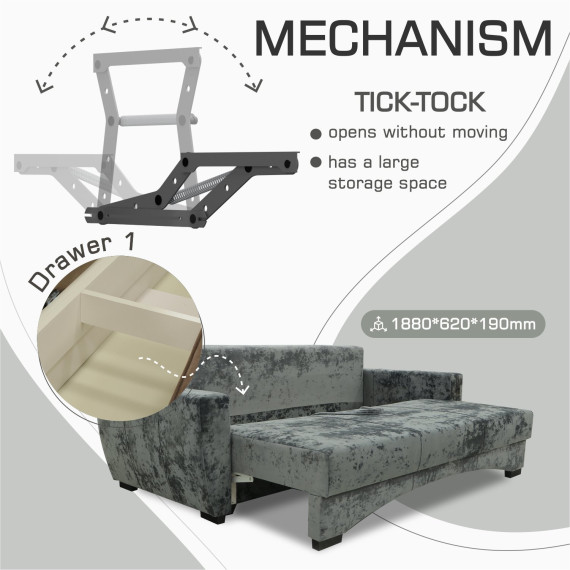 დივანი HOBEL LI DARK GRAY MONACO 15 (3)