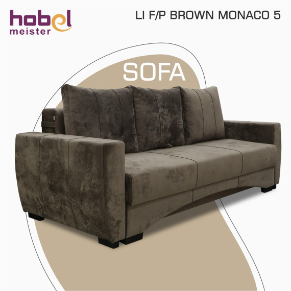 sofa HOBEL LI F/P BROWN MONACO 5 (4)