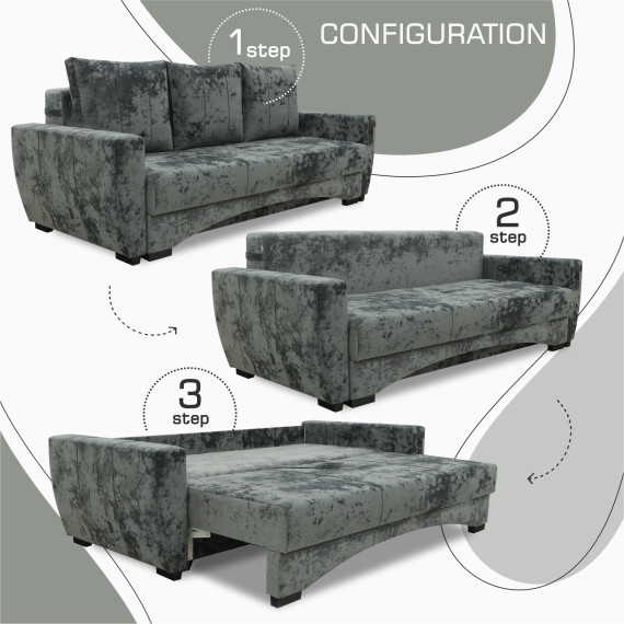 sofa HOBEL LI F/P DARK GREY MONACO 15 (4)