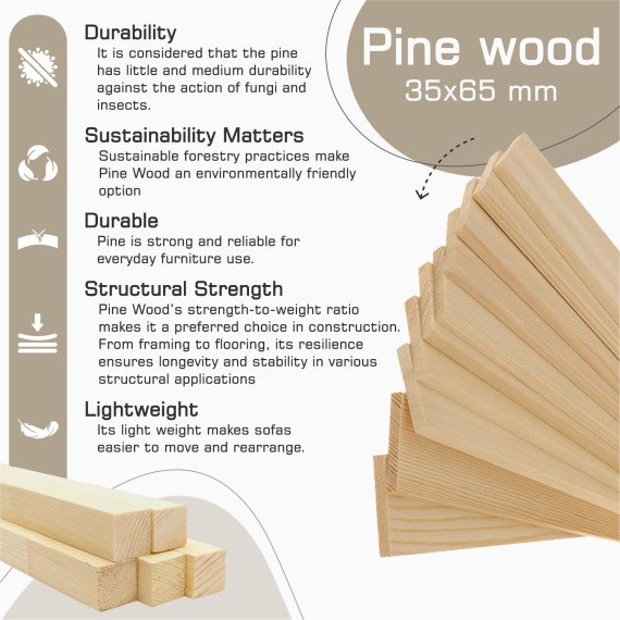 გარნიტური HOBEL MARK 3+1+1 LIGHT CAPPUCCINO MONACO 4/ BROWN MONACO 5 (3)