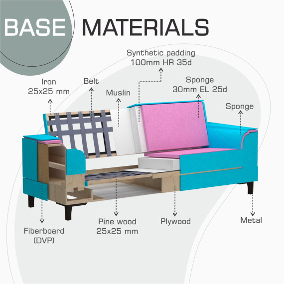 გარნიტური HOBEL MARK 3+1+1 LIGHT GREY MONACO 13/ DARK GREY MONACO 15 (3)