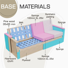 гарнитур HOBEL MARVEL 3+1+1 COFFEE V460/ BEIGE SCANDI 4 (4)