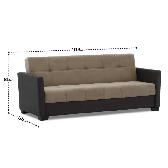 диван HOBEL MARVEL ECONOM BROWN 3673/LIGHT BROWN VIVALDI 22 (2)