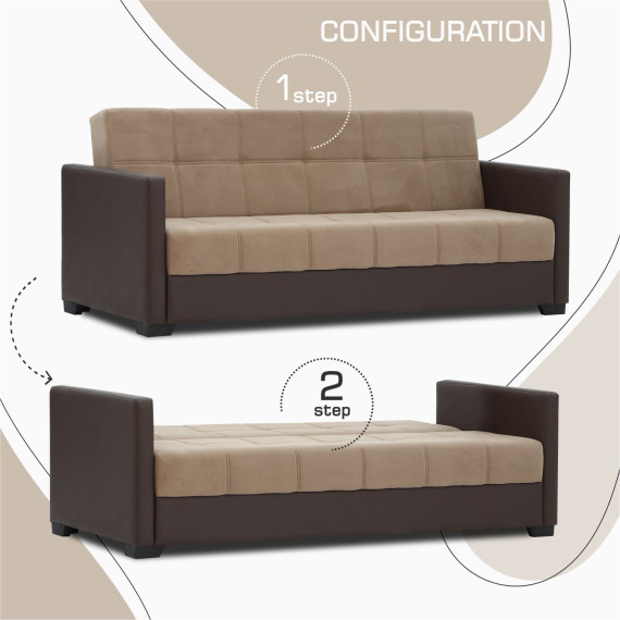 დივანი HOBEL MARVEL ECONOM COFFEE V460/BROWN VIVALDI 22 (2)