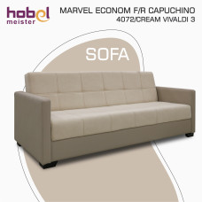 დივანი HOBEL MARVEL ECONOM F/R CAPUCHINO 4072/CREAM VIVALDI 3 (2)