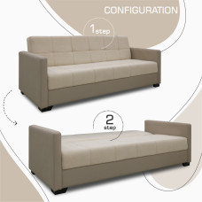 დივანი HOBEL MARVEL ECONOM F/R CAPUCHINO 4072/CREAM VIVALDI 3 (2)