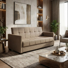 sofa HOBEL MARVEL FIX ECONOM LIGHT BROWN AFO-5 (2)
