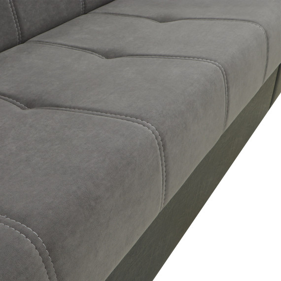 გარნიტური HOBEL MODERN LUX 3+1+1 F/R BLACK 4503/ DARK GREY LEONARDO 15 (4)