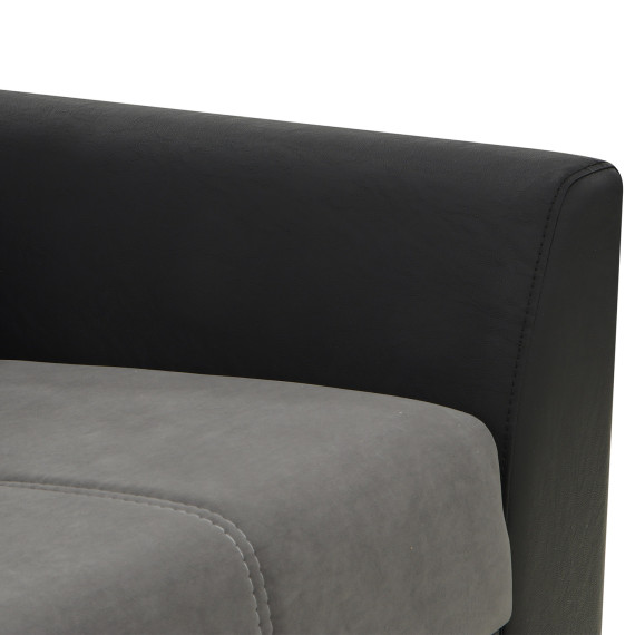 გარნიტური HOBEL MODERN LUX 3+1+1 F/R BLACK 4503/ DARK GREY LEONARDO 15 (4)