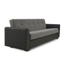 гарнитур HOBEL MODERN LUX 3+1+1 F/R BLACK 4503/ DARK GREY LEONARDO 15 (4)