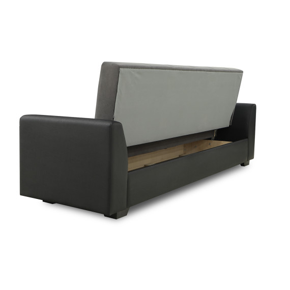 გარნიტური HOBEL MODERN LUX 3+1+1 F/R BLACK 4503/ DARK GREY LEONARDO 15 (4)