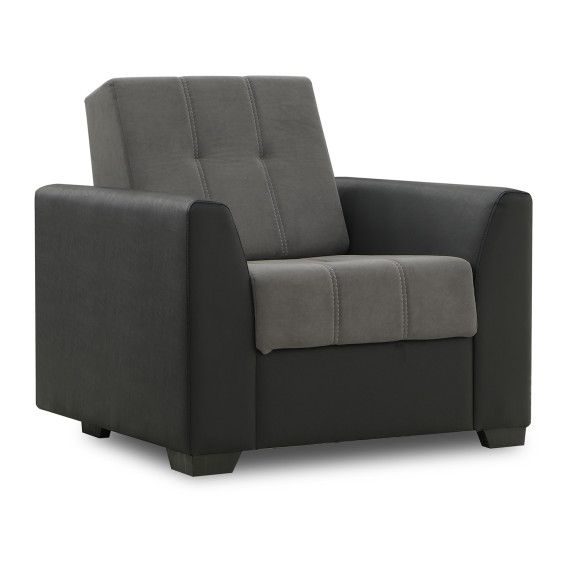 გარნიტური HOBEL MODERN LUX 3+1+1 F/R BLACK 4503/ DARK GREY LEONARDO 15 (4)