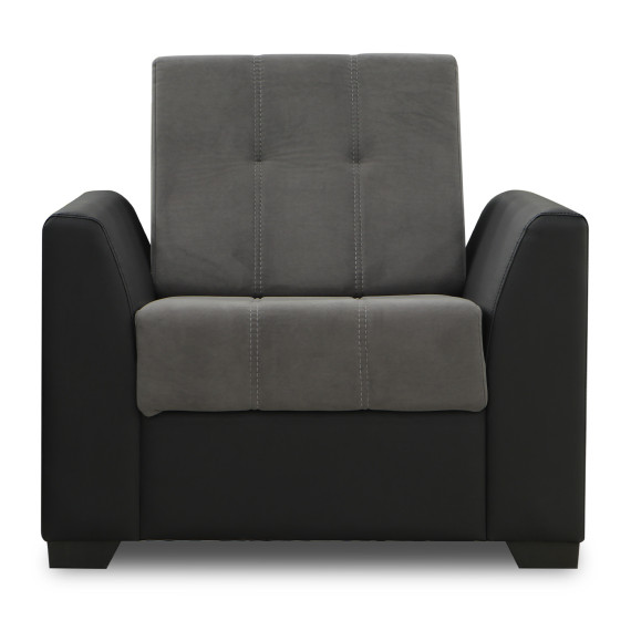 გარნიტური HOBEL MODERN LUX 3+1+1 F/R BLACK 4503/ DARK GREY LEONARDO 15 (4)