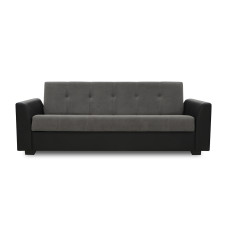 гарнитур HOBEL MODERN LUX 3+1+1 F/R BLACK 4503/ DARK GREY LEONARDO 15 (4)