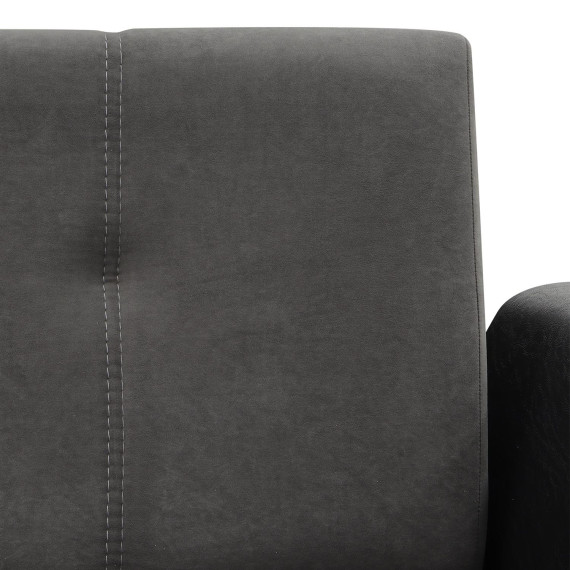 გარნიტური HOBEL MODERN LUX 3+1+1 F/R BLACK 4503/ DARK GREY LEONARDO 15 (4)